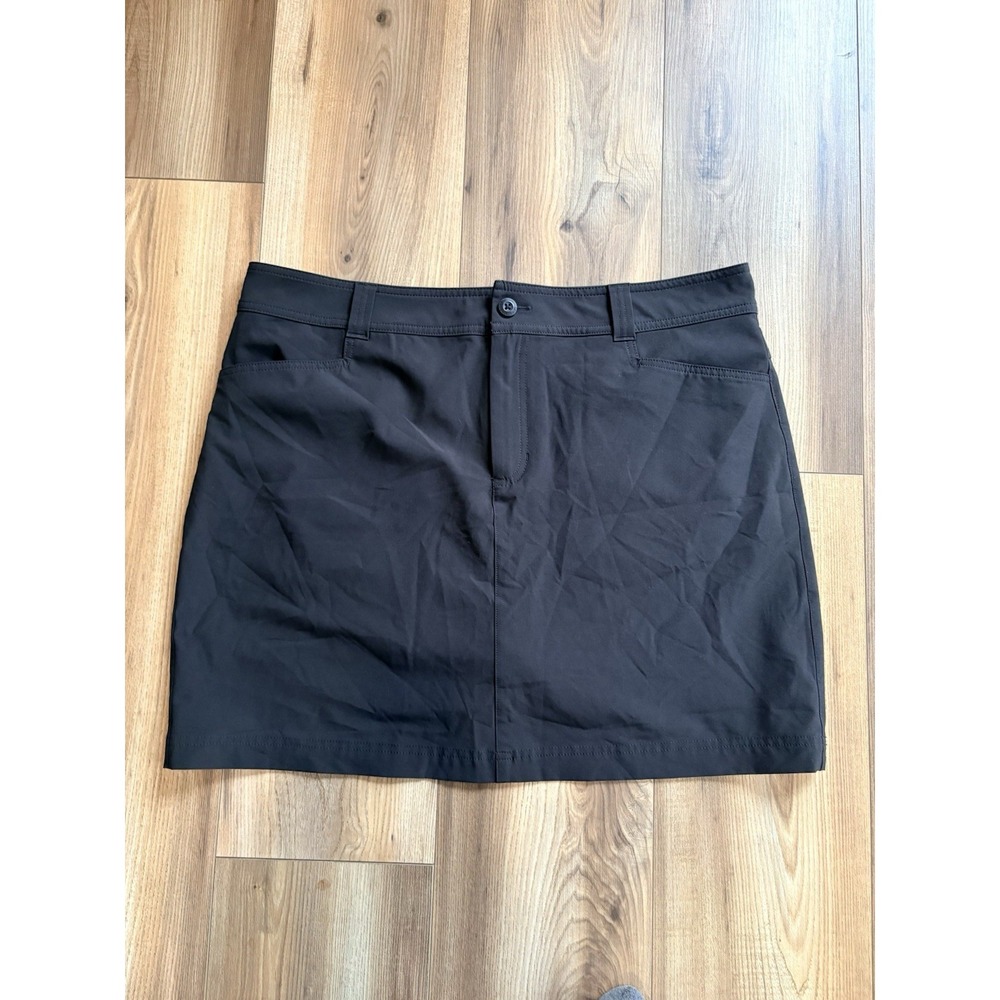 Eddie Bauer Performance Skort Black Women's 14 Tennis Outdoors Skirt Stretch